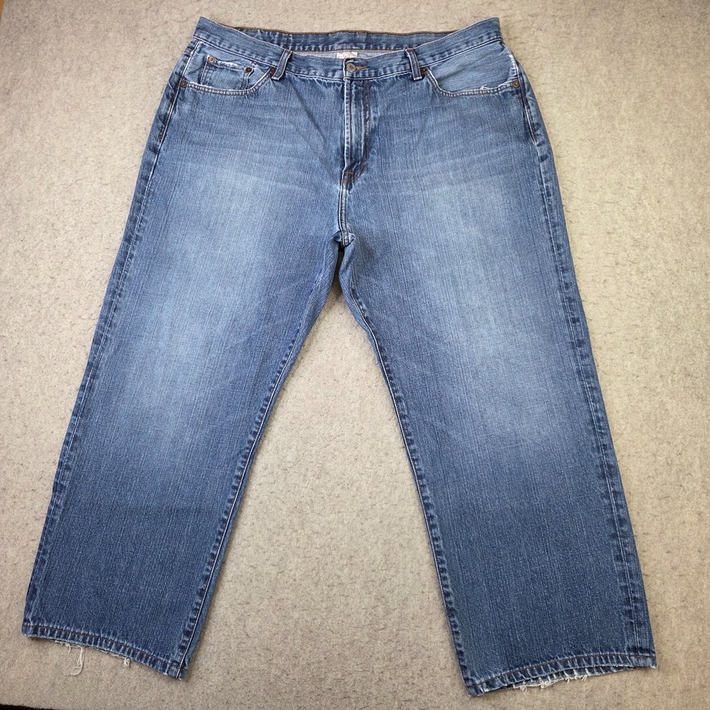 Lucky Brand Dungarees Jeans Mens 40x28 Classic Fit Short Length Blue Y2K Baggy